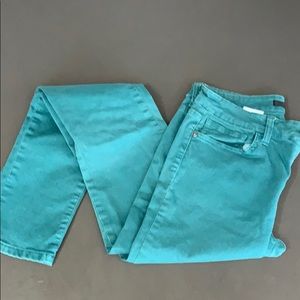 Joe’s stretchy teal jeans